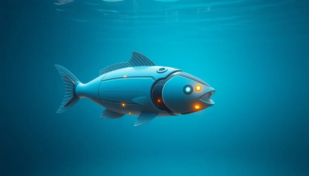 Imagen relacionada con pez robot sostenible
