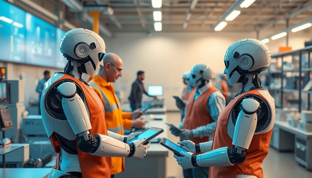 Imagen relacionada con robots inteligentes en el trabajo